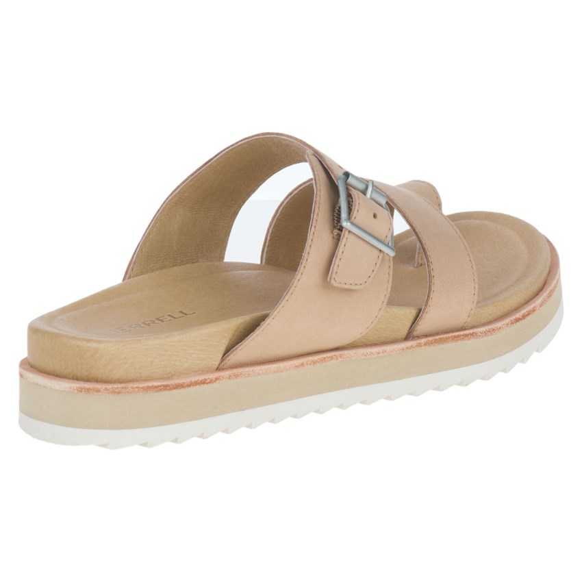 Claquette Merrell Juno Buckle Beige Femme | P.U.PXOH